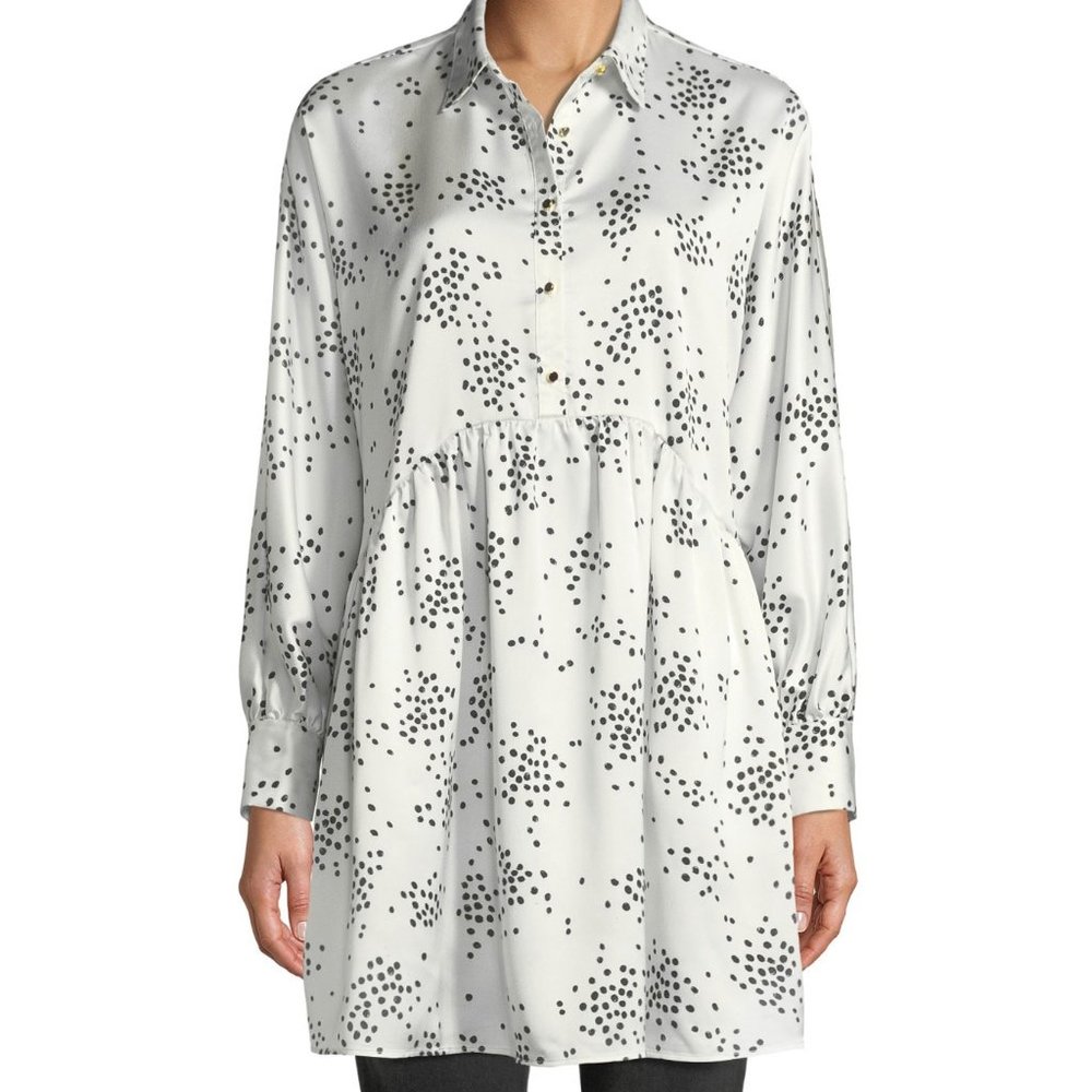 Catherine Malandrino button front peplum tunic